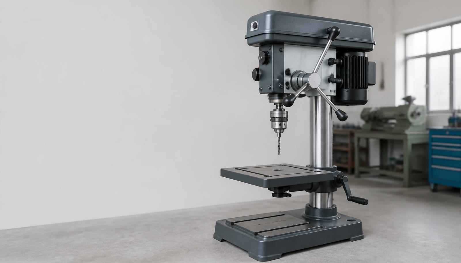 Pillar drill machine used with drill machine spare parts made in Ahmedabad